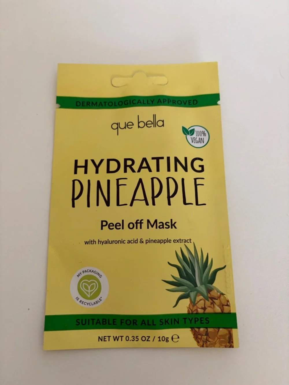 Hydrating Pineapple Peel-Off Face Mask — Yellow - Picture 1 of 2